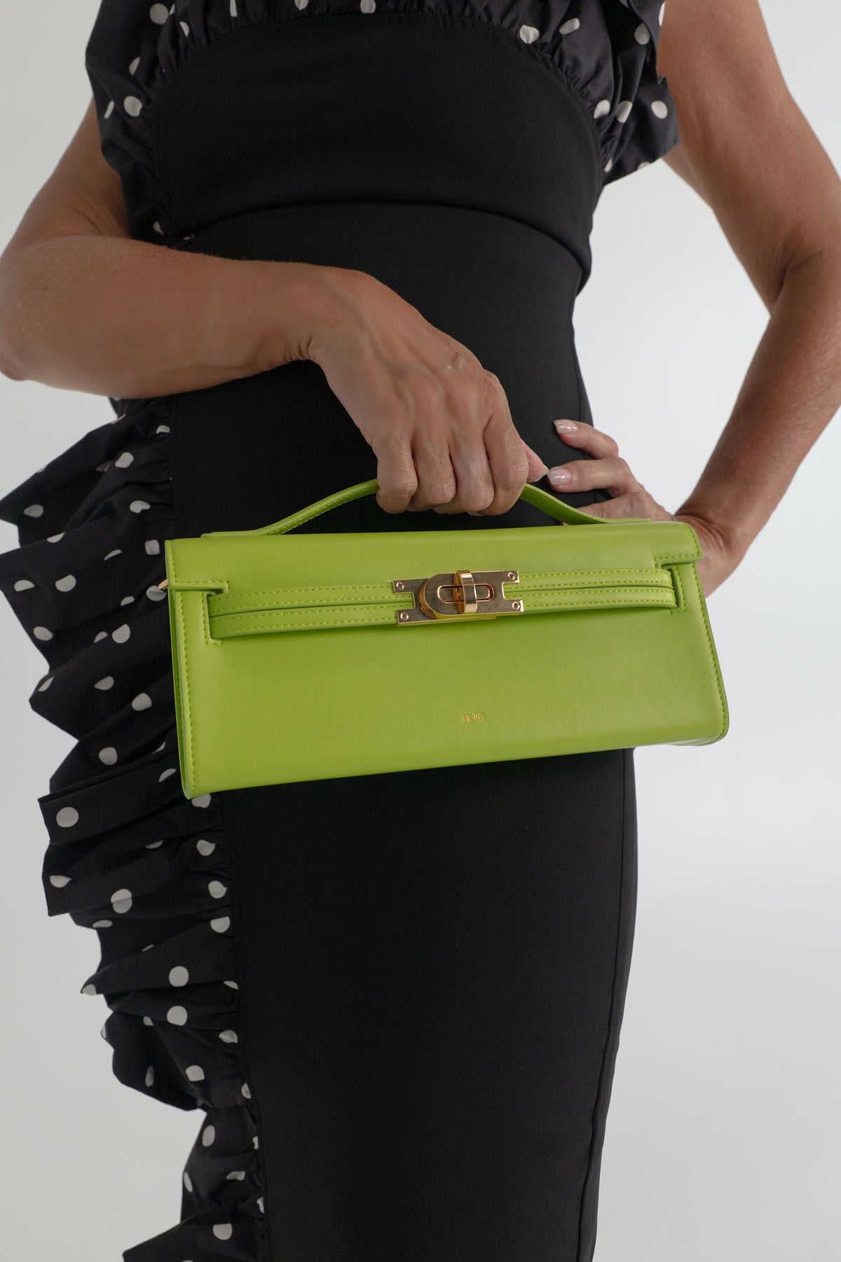 JW Pei Bria Structured Top Handle Bag - Chartreuse